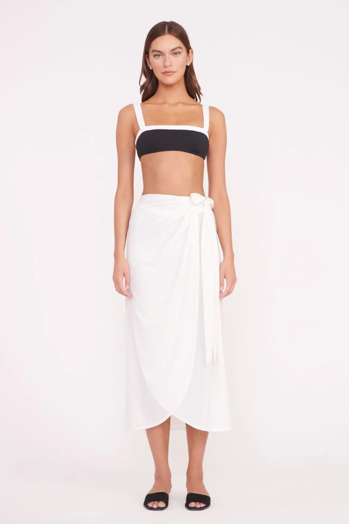 LIV BIKINI TOP BLACK WHITE