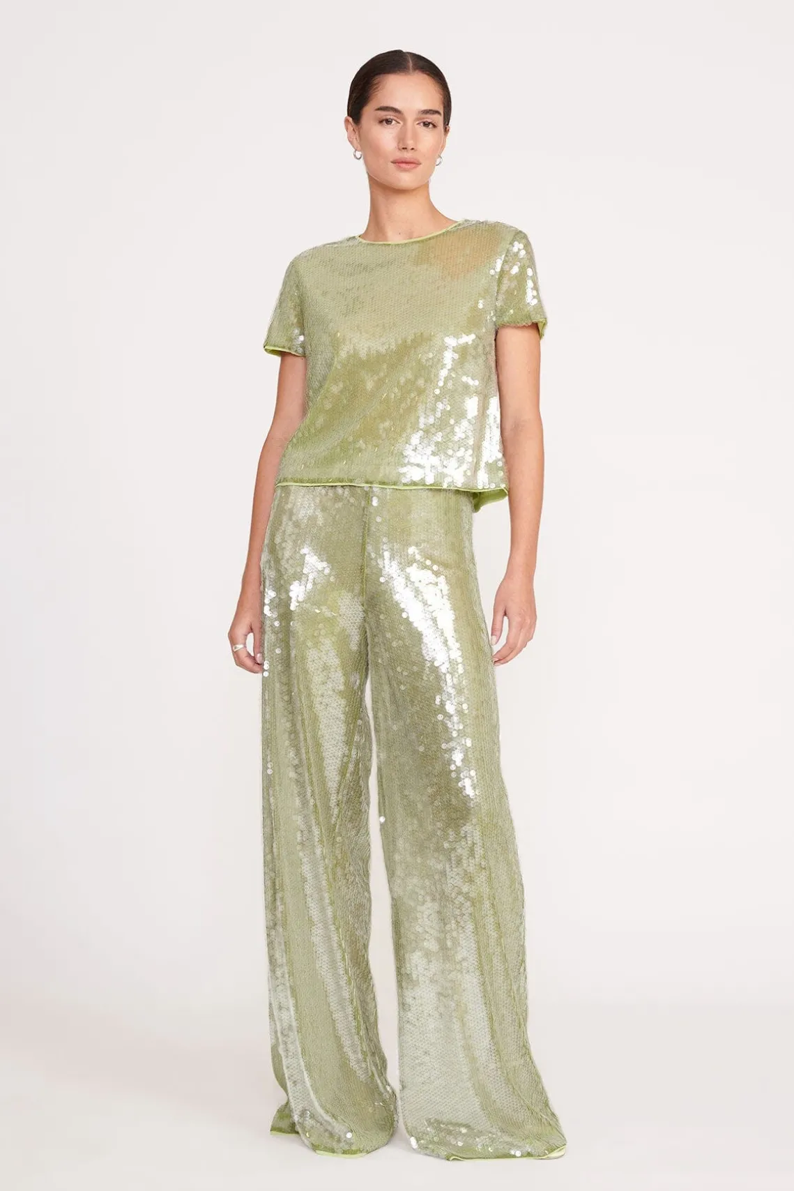 LUKE PANT GARDEN MOSS SEQUINS