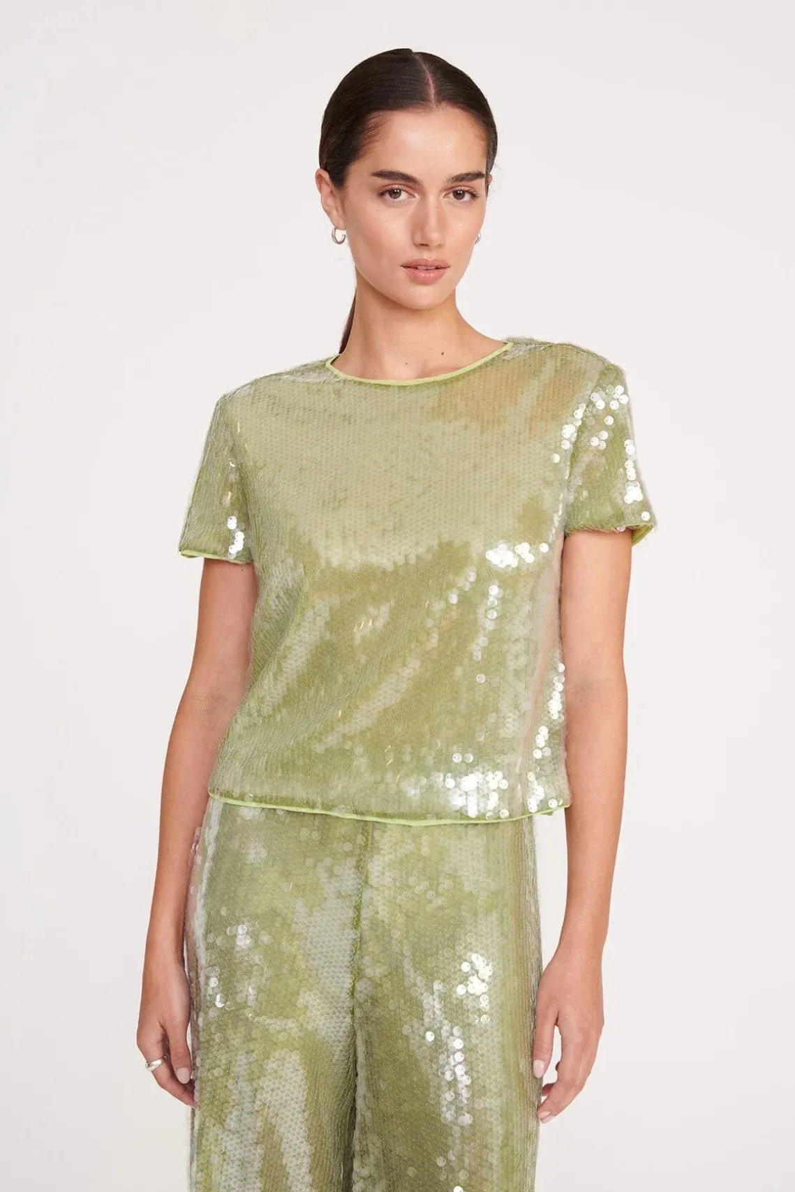 LUKE PANT GARDEN MOSS SEQUINS