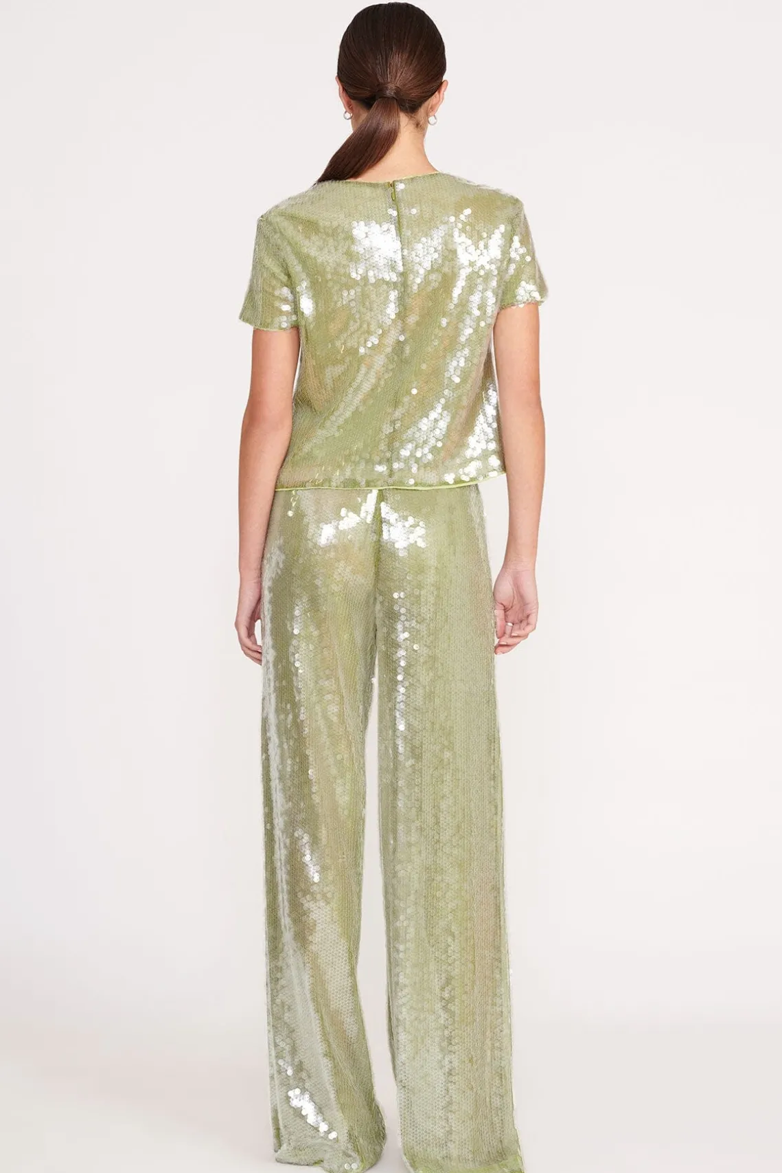 LUKE PANT GARDEN MOSS SEQUINS