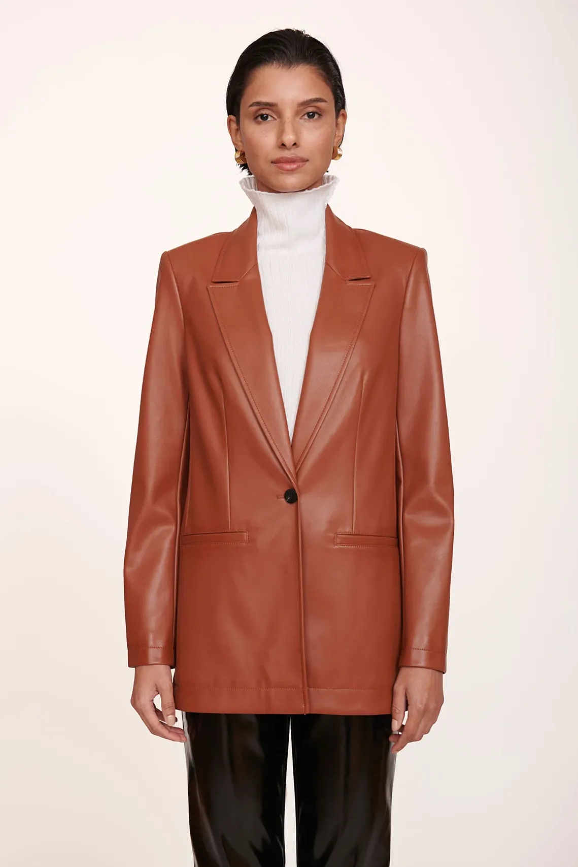 MADDEN BLAZER WHISKEY VEGAN LEATHER