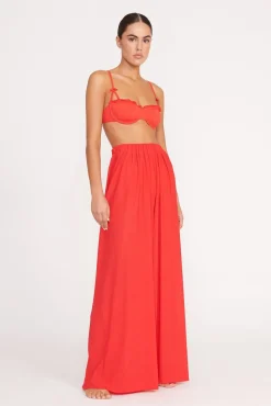 MARZA COVERUP PANT RED ROSE