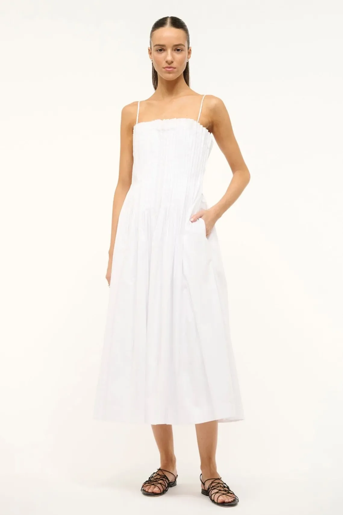 MIDI BELLA DRESS WHITE