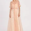 MILLIE DRESS  BEIGE IVORY TOILE