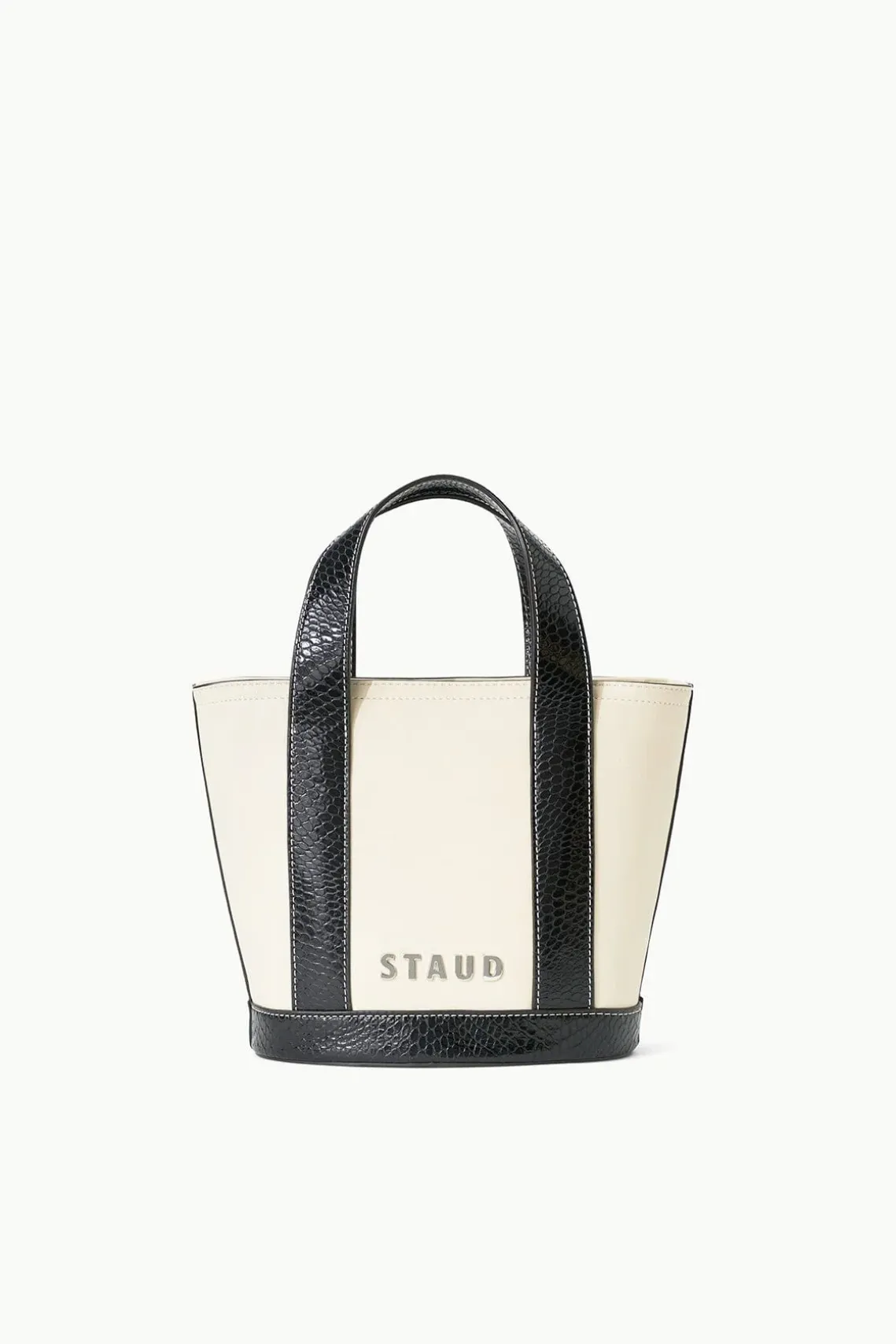 MINI ALLORA TOTE CREAM BLACK