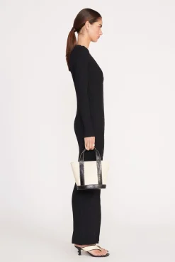 MINI ALLORA TOTE CREAM BLACK