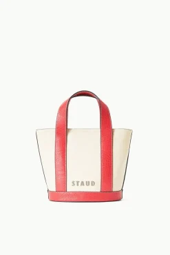MINI ALLORA TOTE CREAM RED ROSE