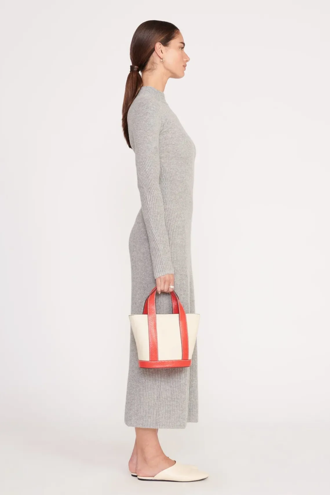 MINI ALLORA TOTE CREAM RED ROSE