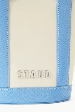 MINI ALLORA TOTE CREAM STAUD BLUE