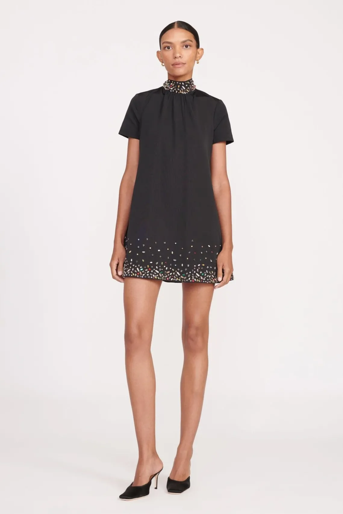 MINI ILANA DRESS BLACK SILVER