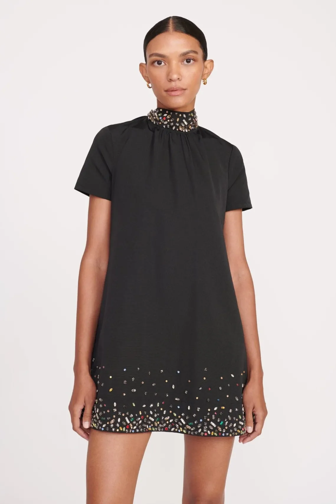 MINI ILANA DRESS BLACK SILVER