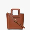 MINI SHIRLEY LEATHER BAG  SADDLE