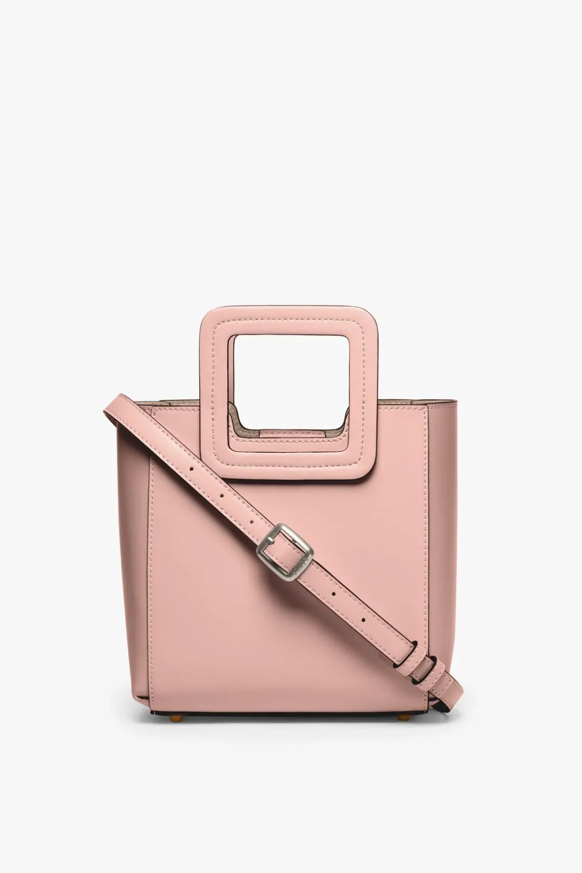 MINI SHIRLEY LEATHER BAG DARK BLUSH