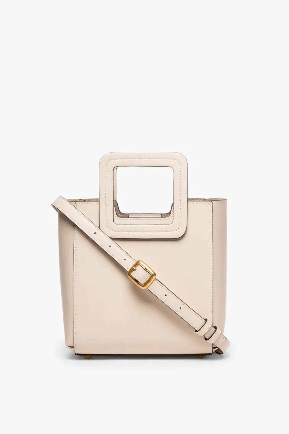 MINI SHIRLEY LEATHER BAG CREAM
