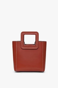 MINI SHIRLEY LEATHER BAG COGNAC