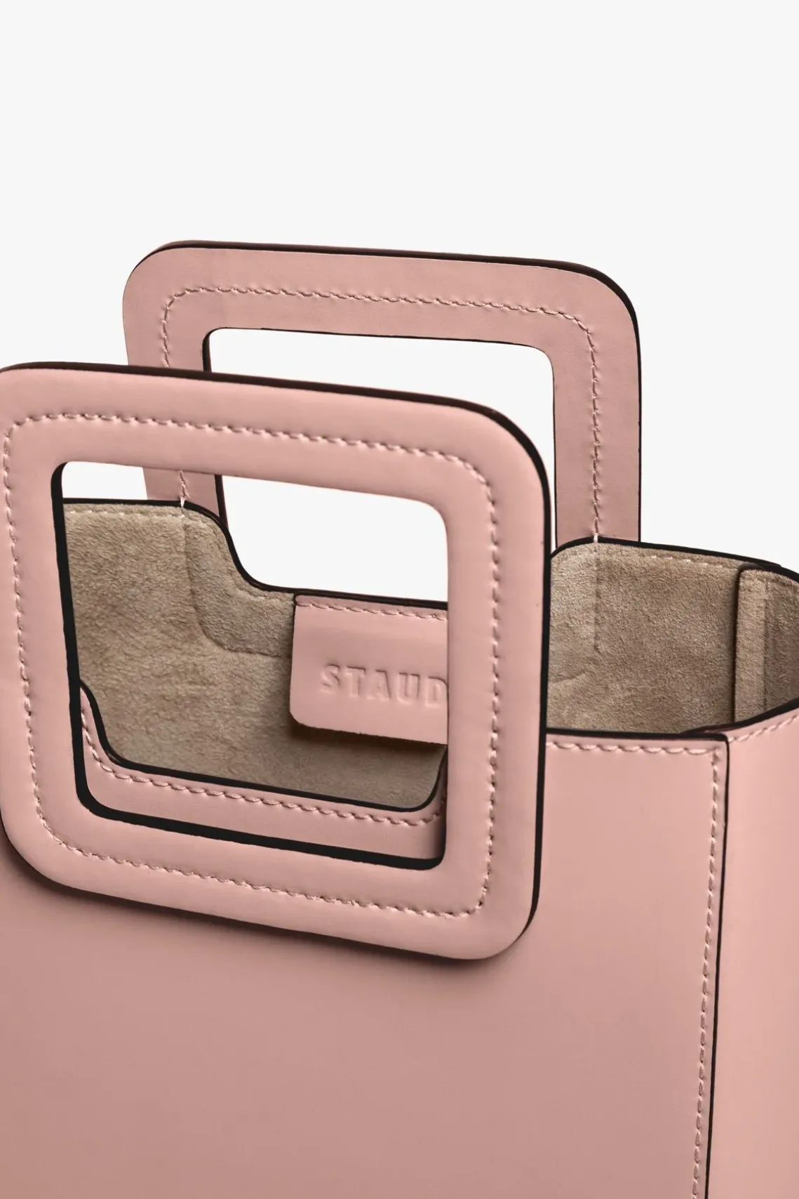 MINI SHIRLEY LEATHER BAG DARK BLUSH