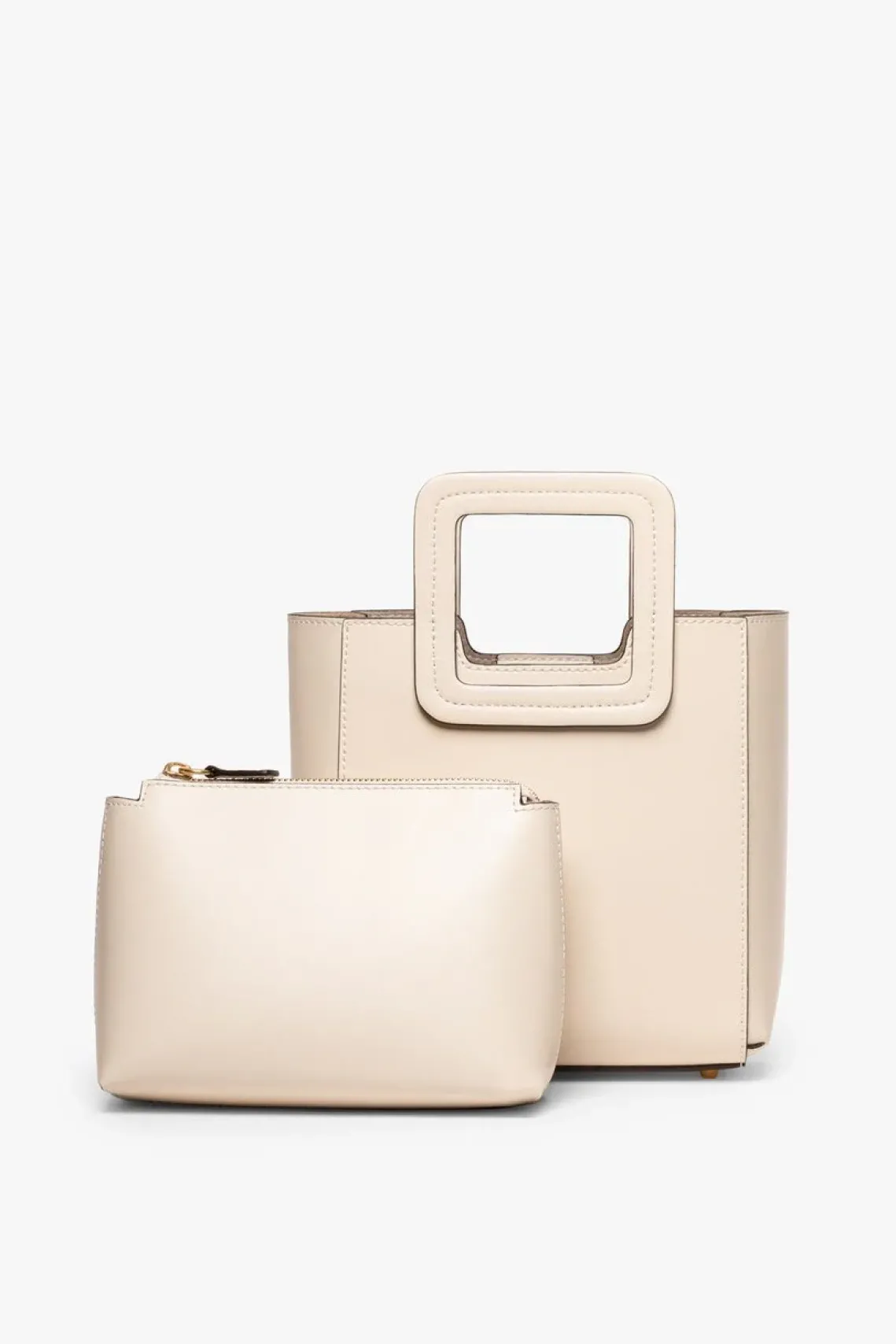 MINI SHIRLEY LEATHER BAG CREAM