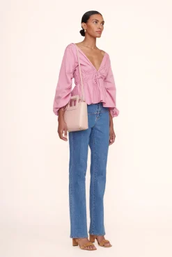 MINI SHIRLEY LEATHER BAG BLUSH