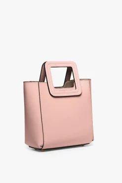 MINI SHIRLEY LEATHER BAG DARK BLUSH