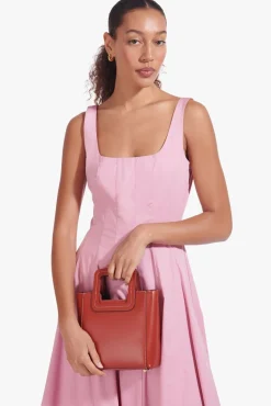 MINI SHIRLEY LEATHER BAG COGNAC
