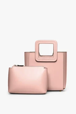 MINI SHIRLEY LEATHER BAG DARK BLUSH