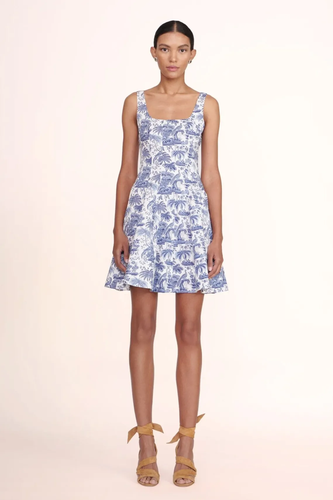 MINI WELLS DRESS BLUE TOILE