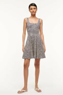 MINI WELLS DRESS NAVY MOSAIC