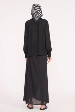 MIRIAM COVERUP TOP BLACK