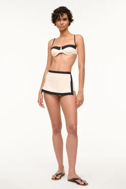 NELL SWIM SKIRT IVORY BLACK