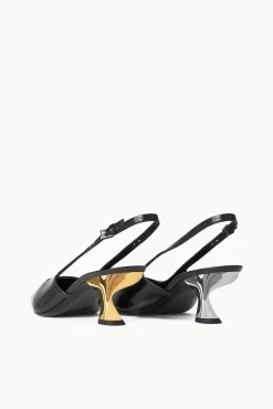 NEVE SLINGBACK HEEL BLACK METALS