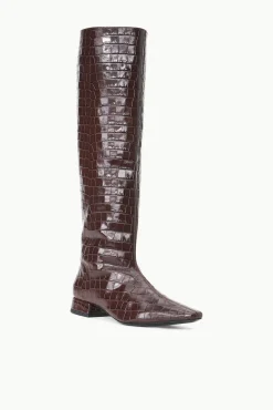 OLGA BOOT  ESPRESSO CROC EMBOSSED