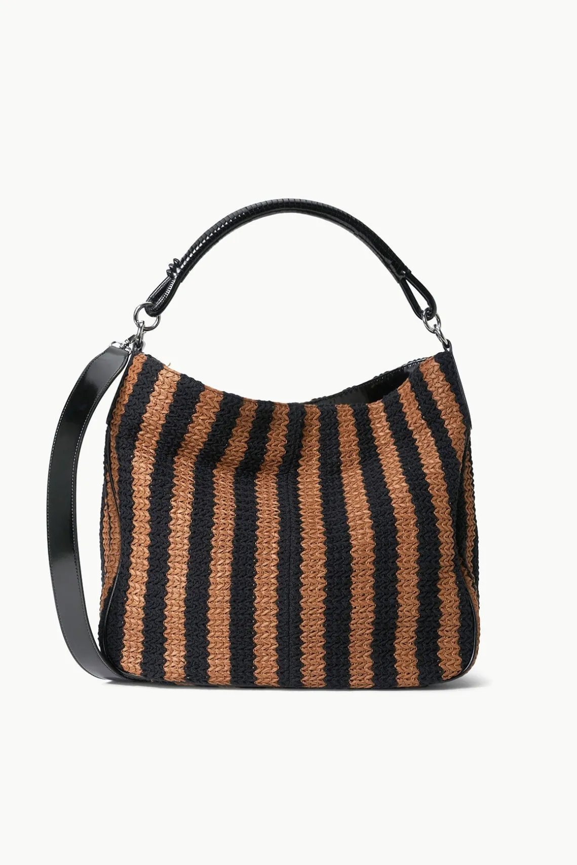 PERRY BAG BLACK TAN SEASHORE STRIPE