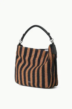 PERRY BAG BLACK TAN SEASHORE STRIPE