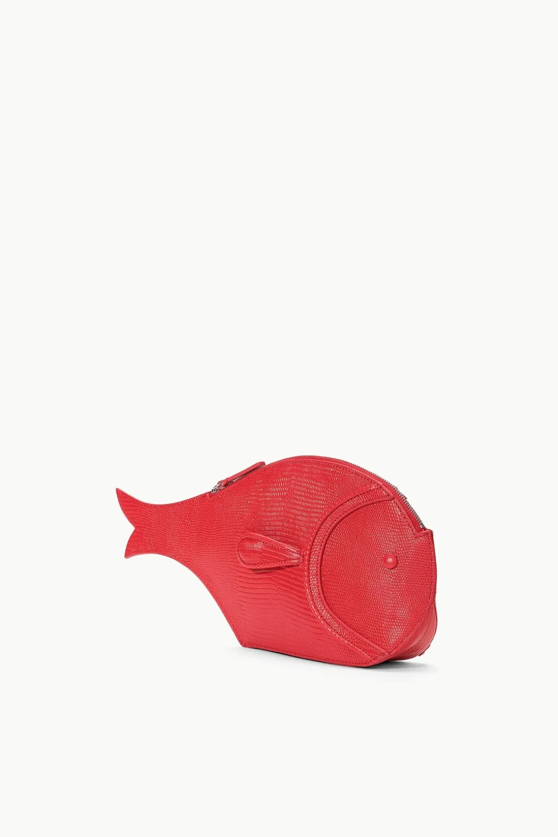 PESCE LEATHER CLUTCH RED ROSE