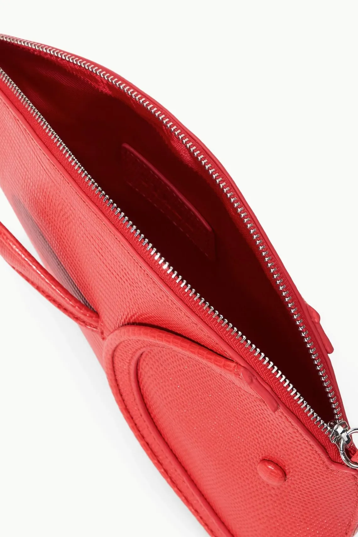 PESCE LEATHER CLUTCH RED ROSE