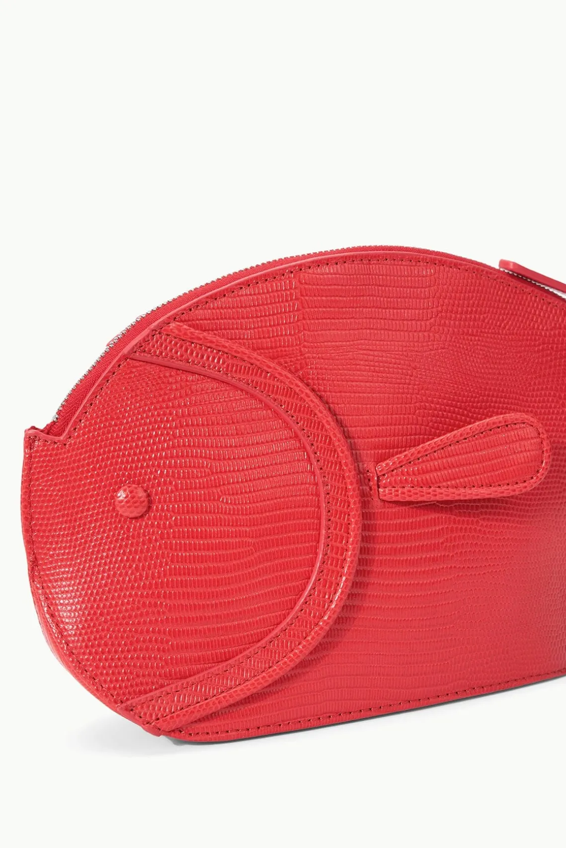 PESCE LEATHER CLUTCH RED ROSE