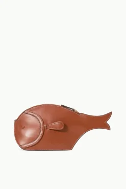 PESCE LEATHER CLUTCH TAN