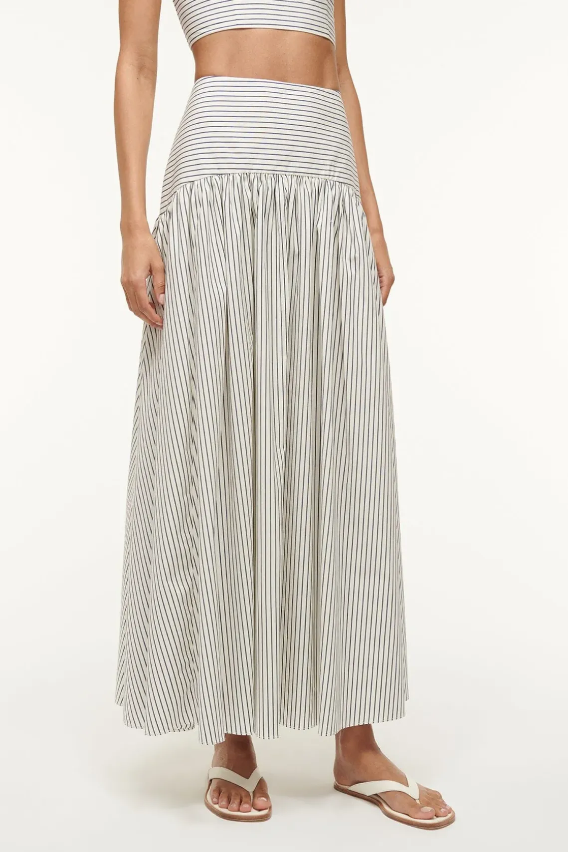 PROCIDA SKIRT IVORY MICRO STRIPE