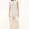 SAWYER TOP  IVORY MICRO STRIPE