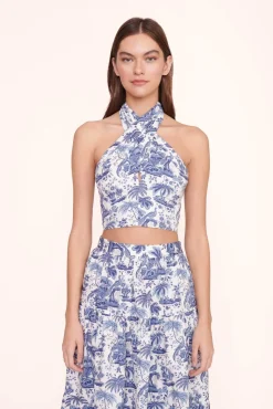 SEA SKIRT BLUE TOILE