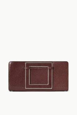SHIRLEY CONVERTIBLE CLUTCH MAHOGANY