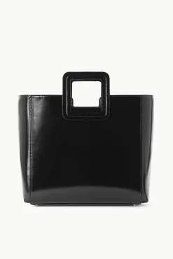 SHIRLEY LEATHER BAG BLACK POLISHED