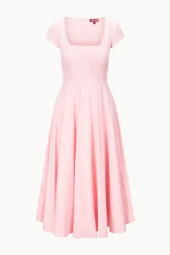 SHORT SLEEVE WELLS DRESS  PEARL PINK