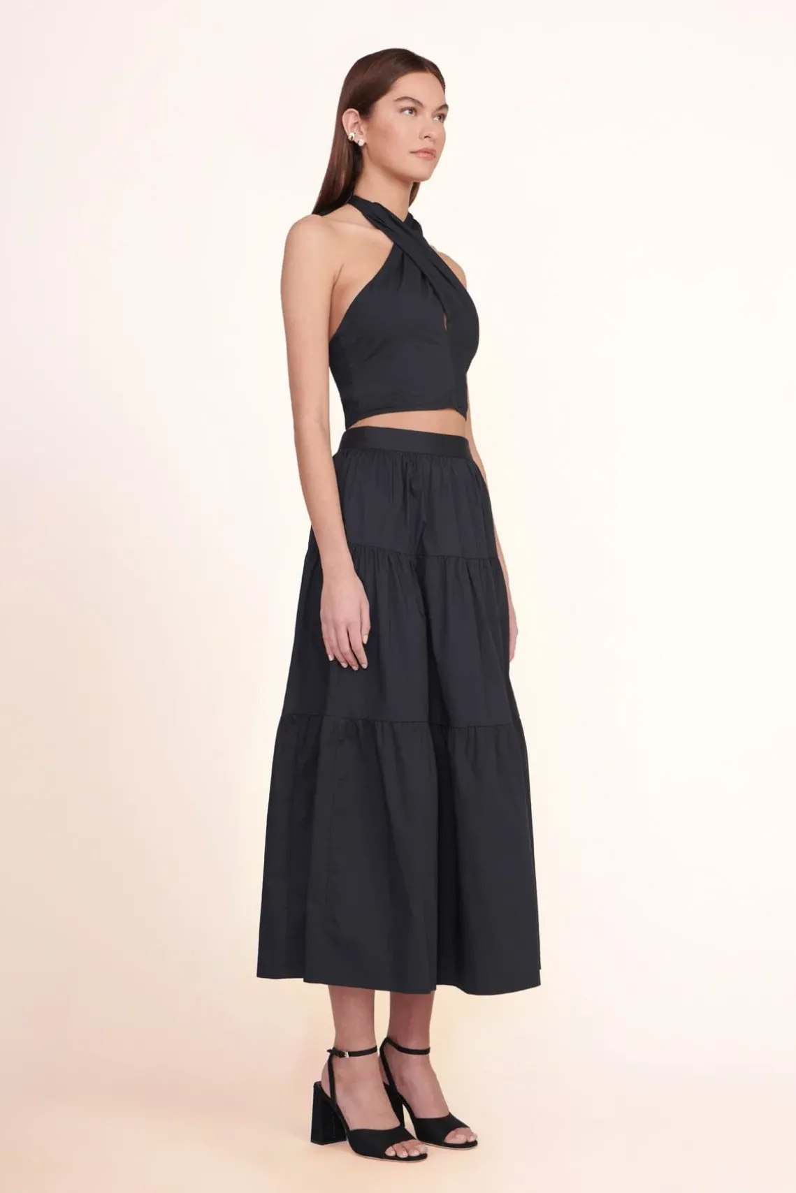 SMOCKED KAI TOP BLACK