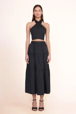 SMOCKED KAI TOP BLACK