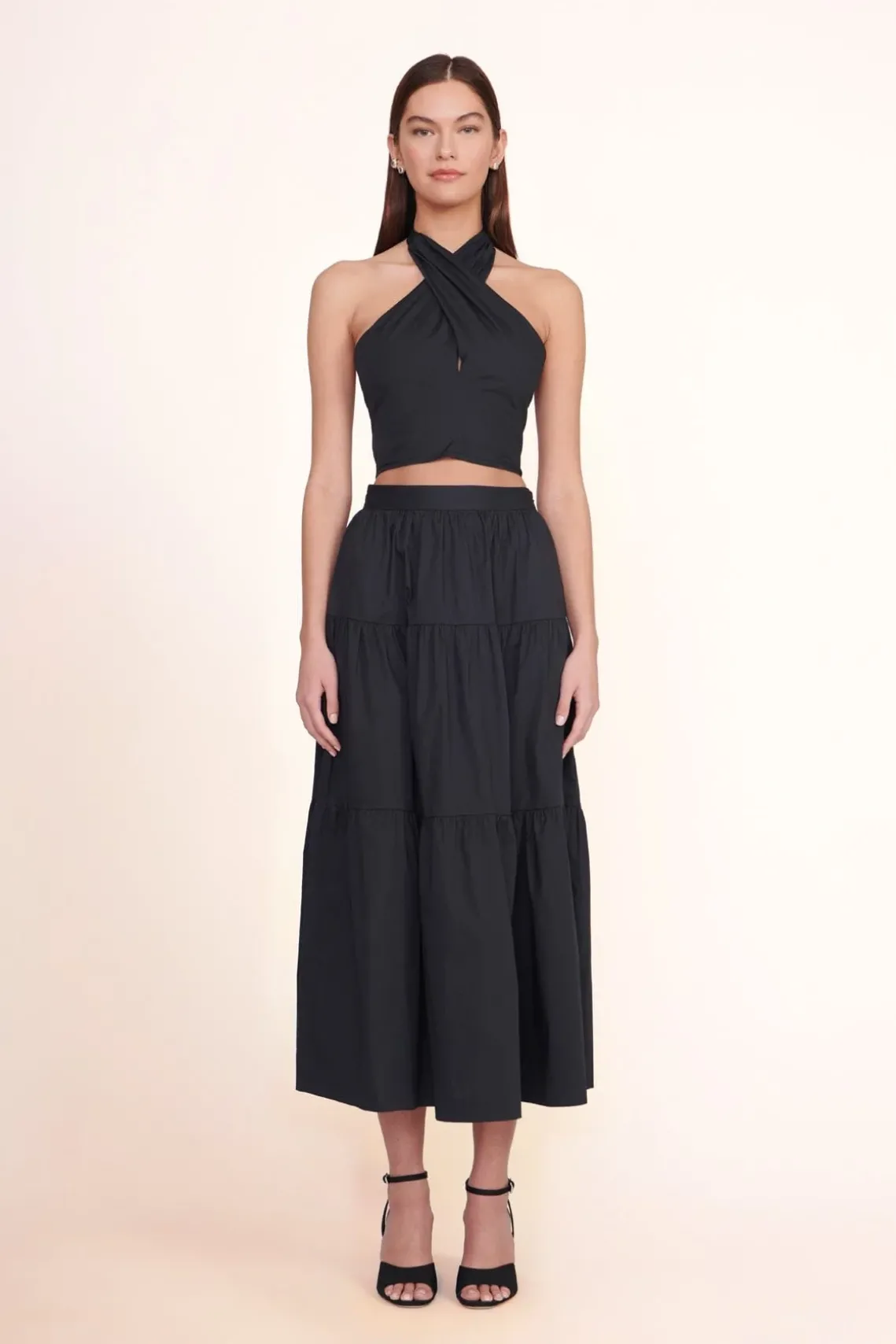 SMOCKED KAI TOP BLACK