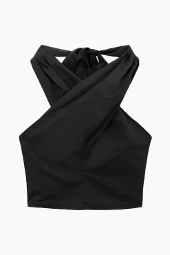 SMOCKED KAI TOP BLACK
