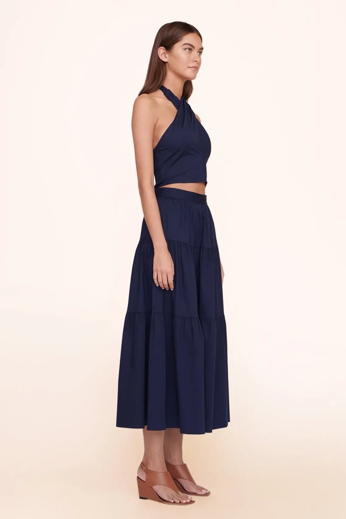 SMOCKED KAI TOP NAVY