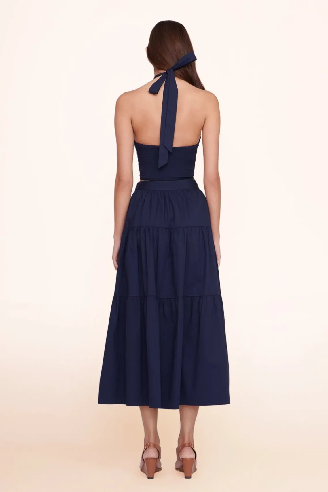 SMOCKED KAI TOP NAVY