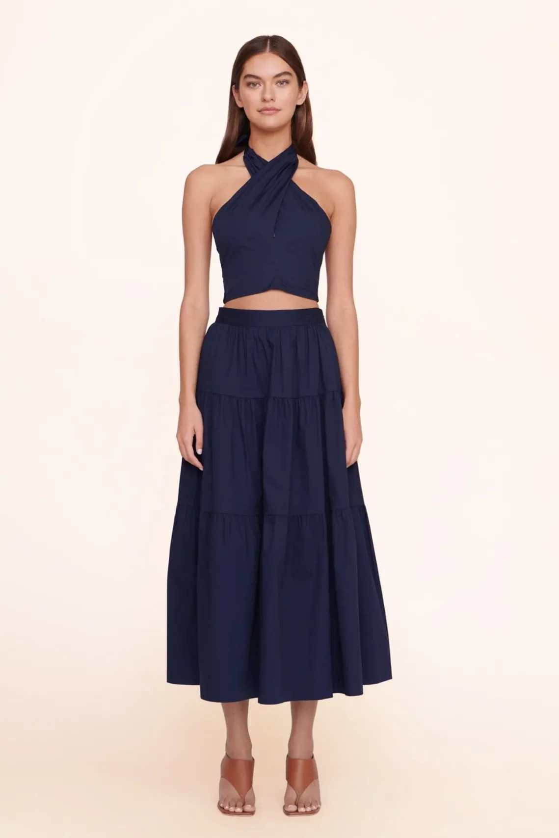 SMOCKED KAI TOP NAVY